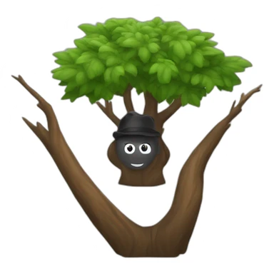 Homme noir dans un arbre sticker