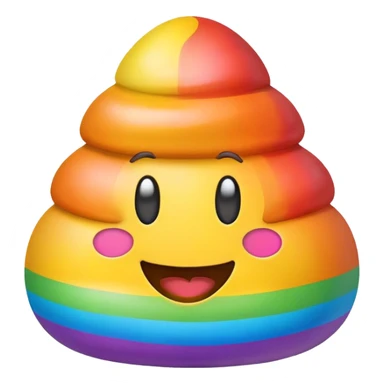 easter rainbow poopmoji  sticker