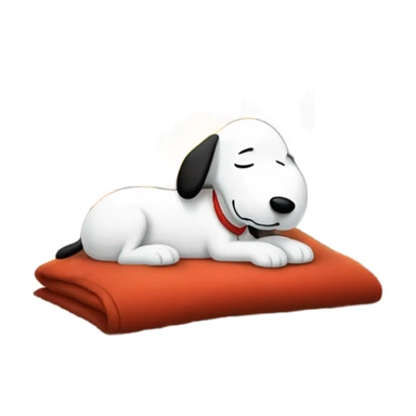 Snoopy sleeping next to fireplace sticker