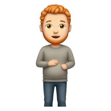 Pregnant man with ginger hair sticker