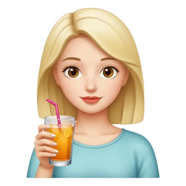 a pretty girl who loves drinking sticker