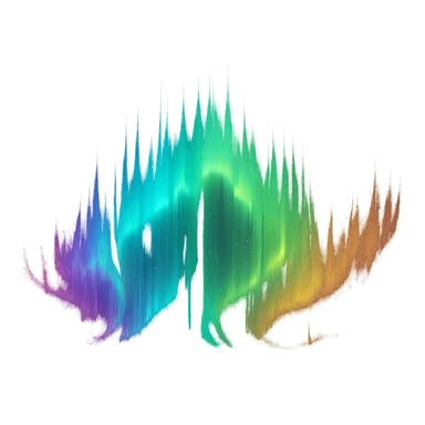 aurora, digital illustration, no background sticker