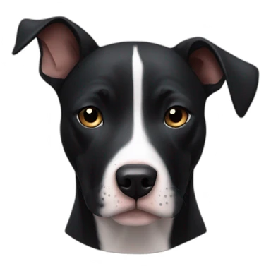 Black white pitbull Australian kelpie mix sticker