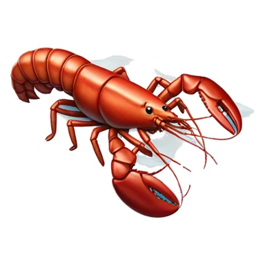 Lobster on iceberg sticker