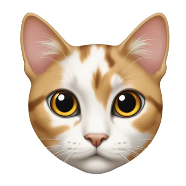 Diluted calico cat with face marking sticker