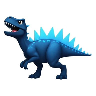 has laser breath and black dinosaur with blue spikes on its back sticker