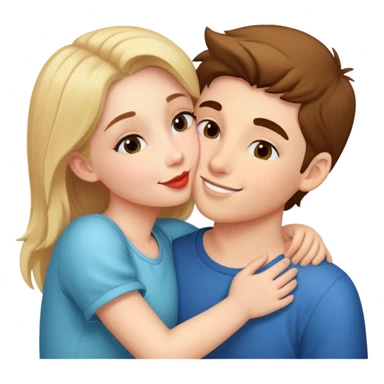 Girl kiss boy  sticker