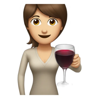 Patricia Bullrich winking and a cup of wine sticker