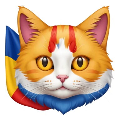 Gato con bandera de Colombia  sticker