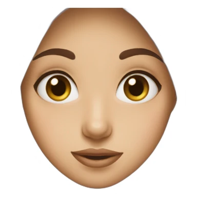 Wiht girl with a hijab and hazel eyes sticker