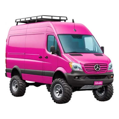 Barbie’s hot tacos Extended length Sprinter 4500 van high roof off road delivery truck capable of rock and desert racing  sticker