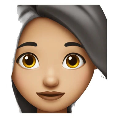 girl with dark hair and a mole оn her cheek  sticker