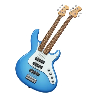 blue bass guitar sticker