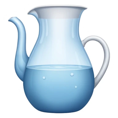 water jug, ceramic pitcher with water sticker