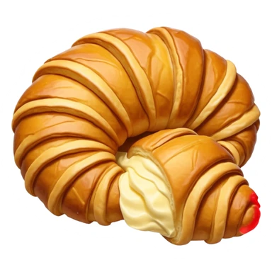 croissant font U sticker