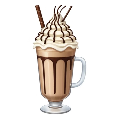 milkshake with msache sticker
