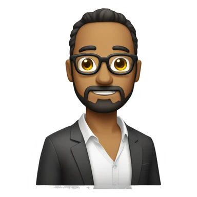 hombre gordo con lentes y barba sticker