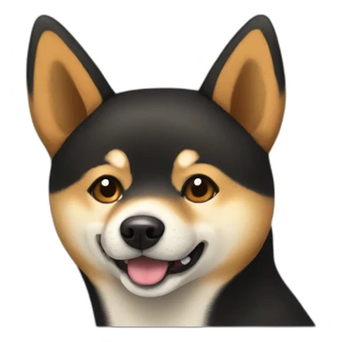 shiba inu black and tan sticker