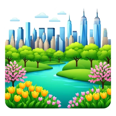 New York City spring  sticker