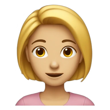 woman saying hello sticker