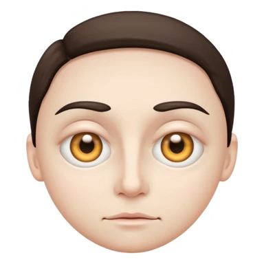 blank face with eye bags sticker