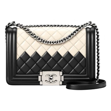 chanel le boy white color bag sticker