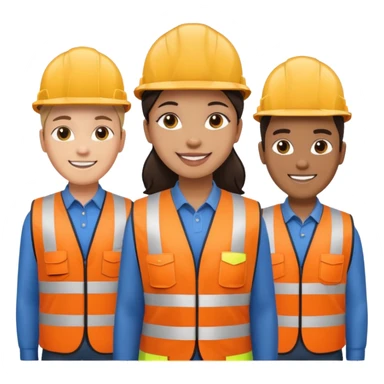 group of multiracial railway engineers sticker