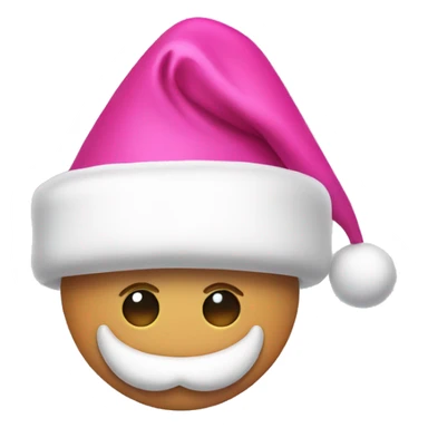 Pink Santa hat sticker