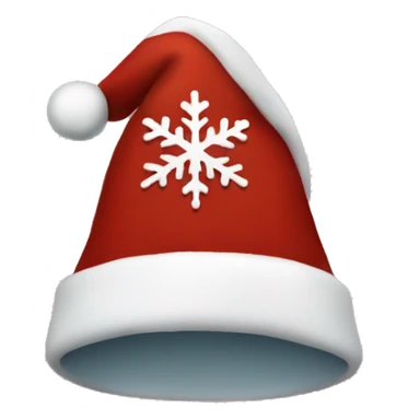 christmas hat with snowflakes around it sticker