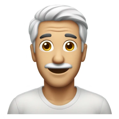 Smiling Italian man have a surprised sticker