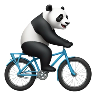 Panda riding a bike sticker
