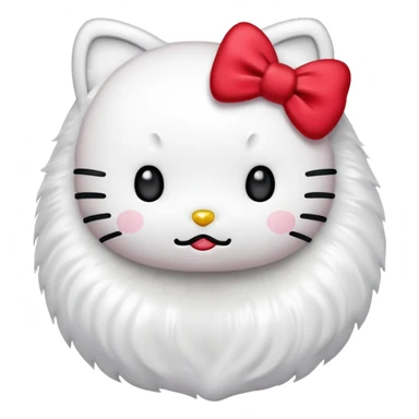 Fait un emoji comme hello kitty à la perfection en dessin normal sans 3d juste la tête  sticker