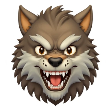 Werewolf – Furry wolf-man mid-roar sticker