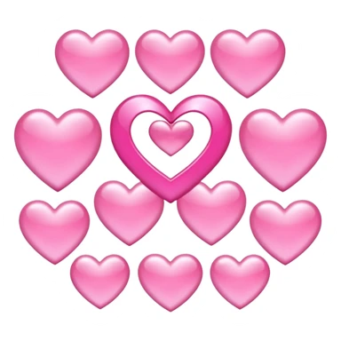 Many pink sailor moon hearts  sticker