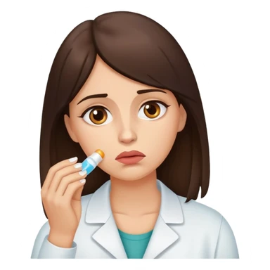 medicine pill eating sad brunette  sticker