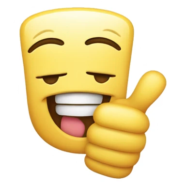 Smily face with two hands thumbs up sticker