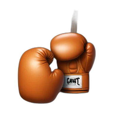 Un gant de boxe qui frappe dans un sac de boxe sticker