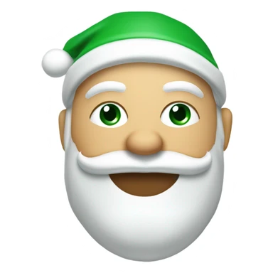 Santa winking wearing a green t-shirt with the words ‘Greenwich Health’ written in white letters  sticker