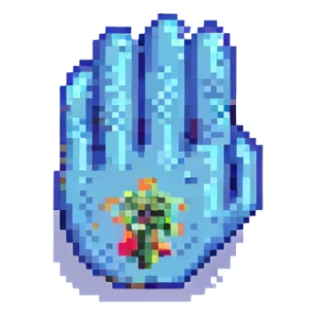 a single finger, pixel art style, pixelated, 8-bit sticker