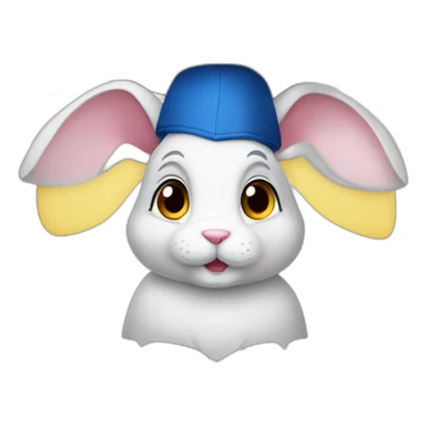 Ukrainian rabbit student in a square academic cap sticker