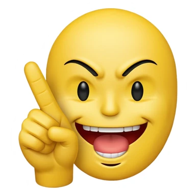 A smiley face doing the middle finger sticker