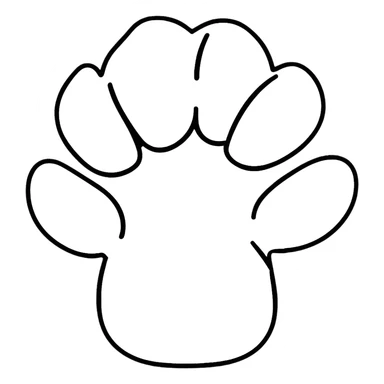 puppy paw print with a border sticker