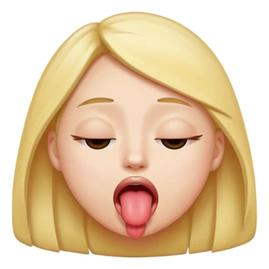 Sticking toung out with eyes closed sticker