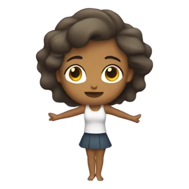 A girl swinging her arms down in sass sticker