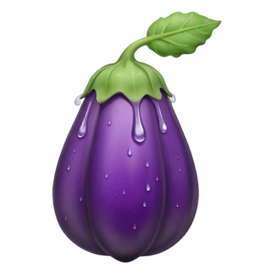 Eggplant with dripping water  sticker