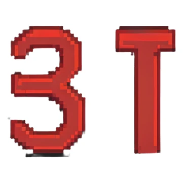 red pixelated lettering spelling 'ZETRIX', classic 8-bit video game style sticker