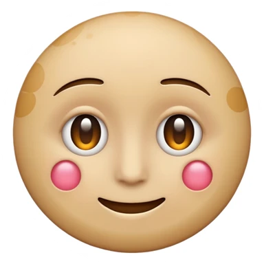 pain point, abstract dot in a circle, neutral expression, emoji style sticker