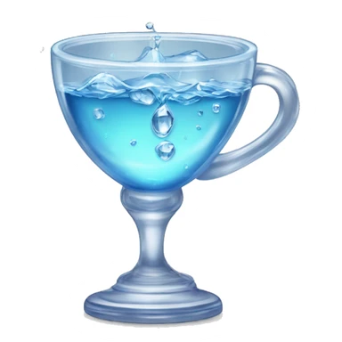 Cup of water poured into a beautiful bejeweled glass  sticker