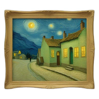Van gogh painting sticker