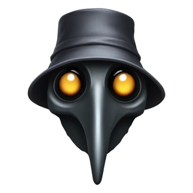 plague doctor with alien antlers  sticker